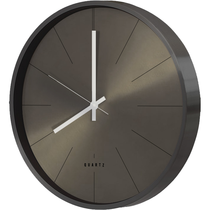 Foto 2 | Reloj Pared Aluminio Ocre Oscuro | Modelo Mc1089 | 30x4x30 Cm