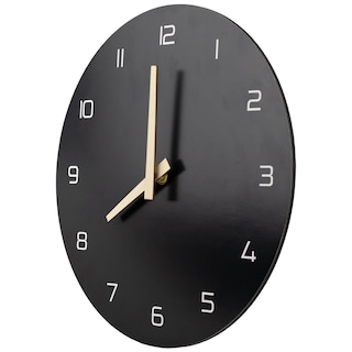 Foto 2 | Reloj Pared Negro Manecillas Madera | 30x4x30 Cm