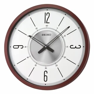 Foto 1 | Reloj De Pared Seiko Abbott Con Funda Marrón Metalizado De 20 Cm X 1,8 Cm - Venta Internacional.