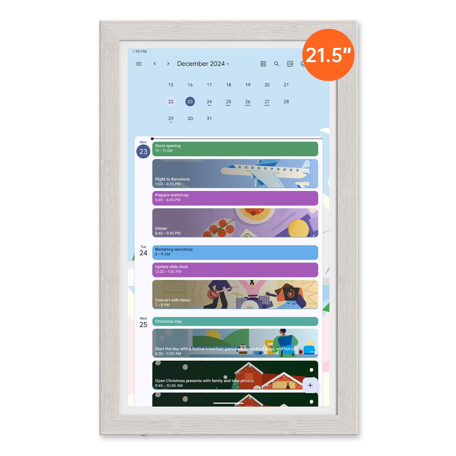 Foto 1 | Calendario Digital Apolosign Con Pantalla Táctil Inteligente De 21,5 Pulgadas, Gris - Venta Internacional.