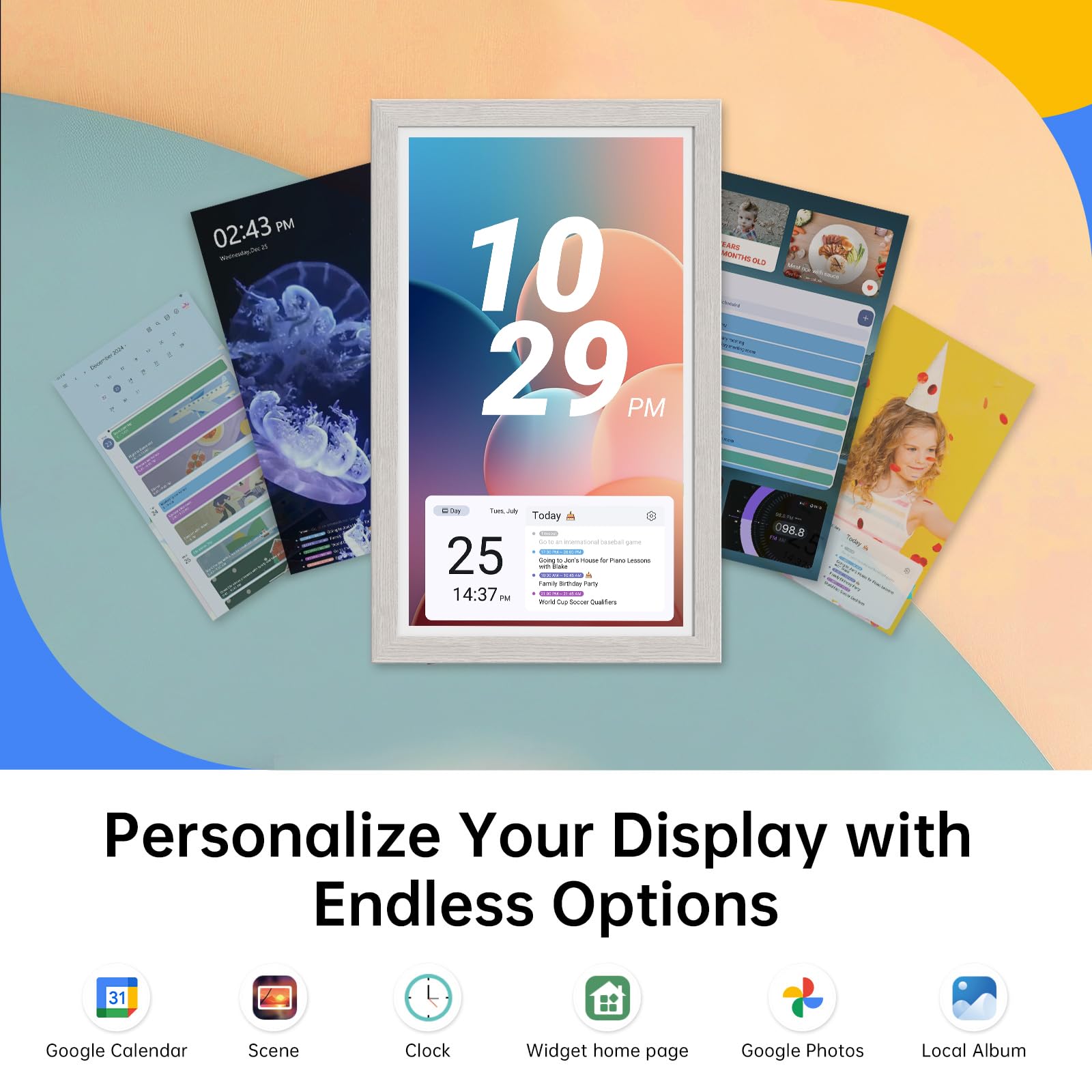 Foto 4 | Calendario Digital Apolosign Con Pantalla Táctil Inteligente De 21,5 Pulgadas, Gris - Venta Internacional.