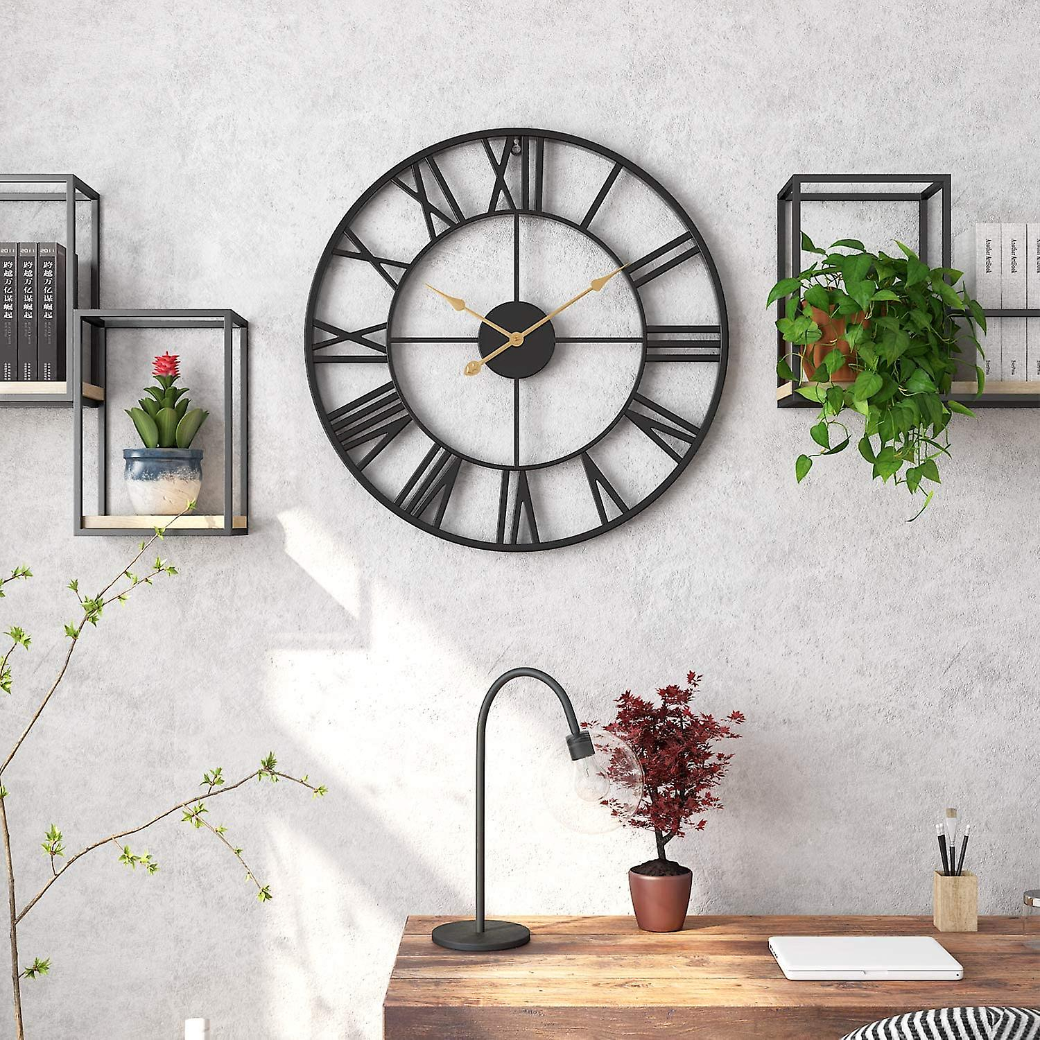 Foto 3 pulgar | Reloj De Pared Sanlin Beans Con Números Romanos, 40 Cm De Diámetro - Venta Internacional.