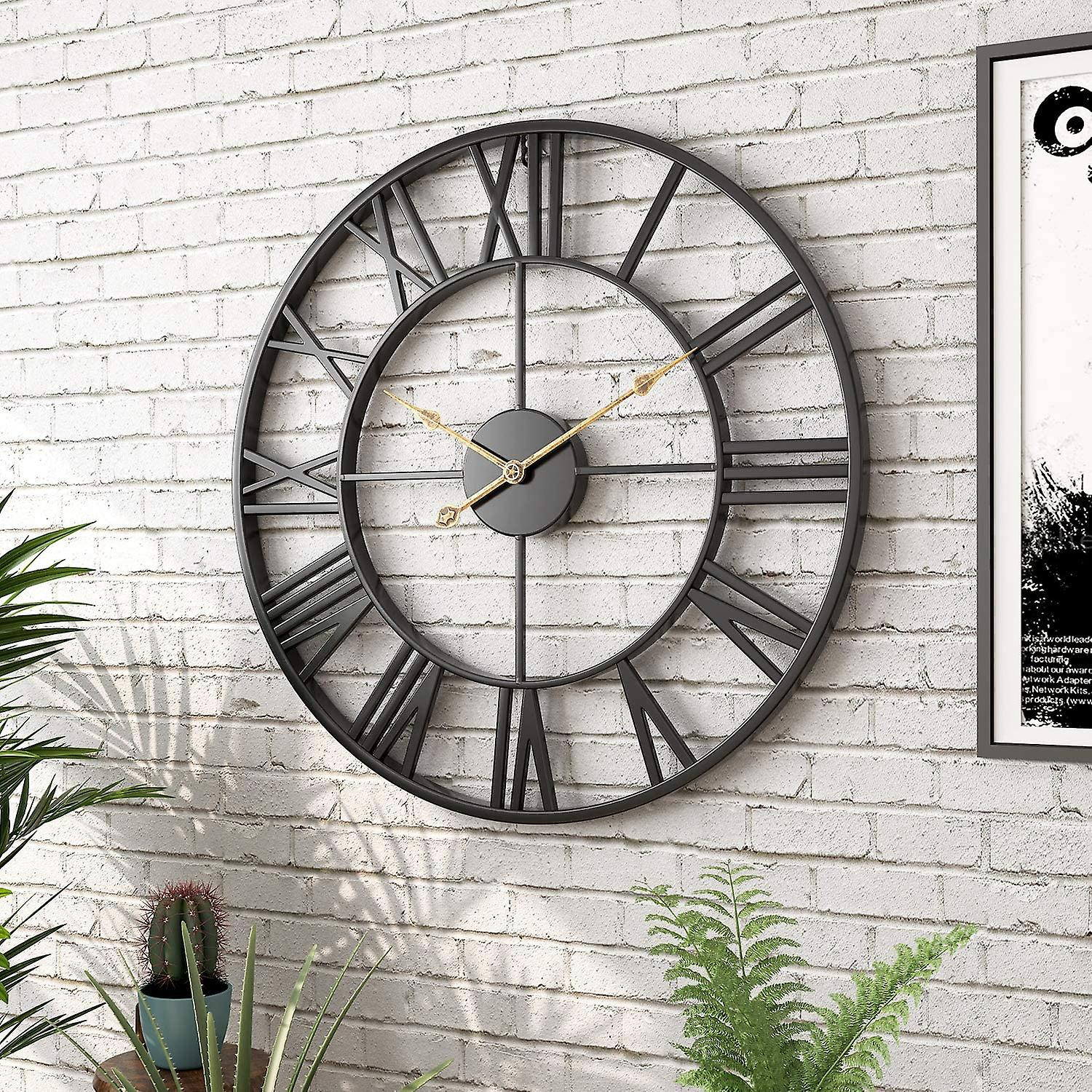 Foto 5 pulgar | Reloj De Pared Sanlin Beans Con Números Romanos, 40 Cm De Diámetro - Venta Internacional.