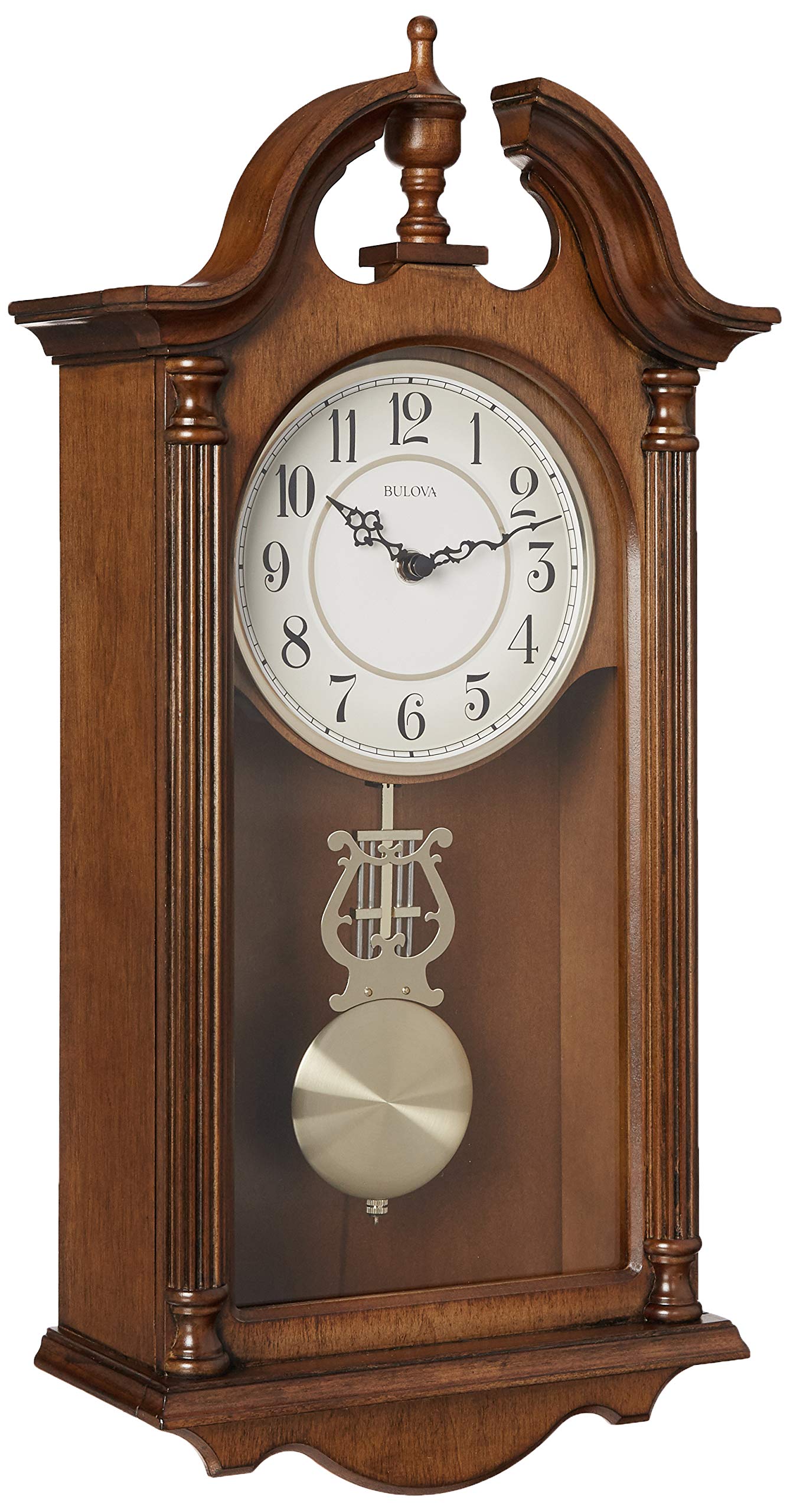 Foto 2 pulgar | Reloj De Pared Bulova C1517 Saybrook Con Esfera De Metal Cerezo Marrón - Venta Internacional.