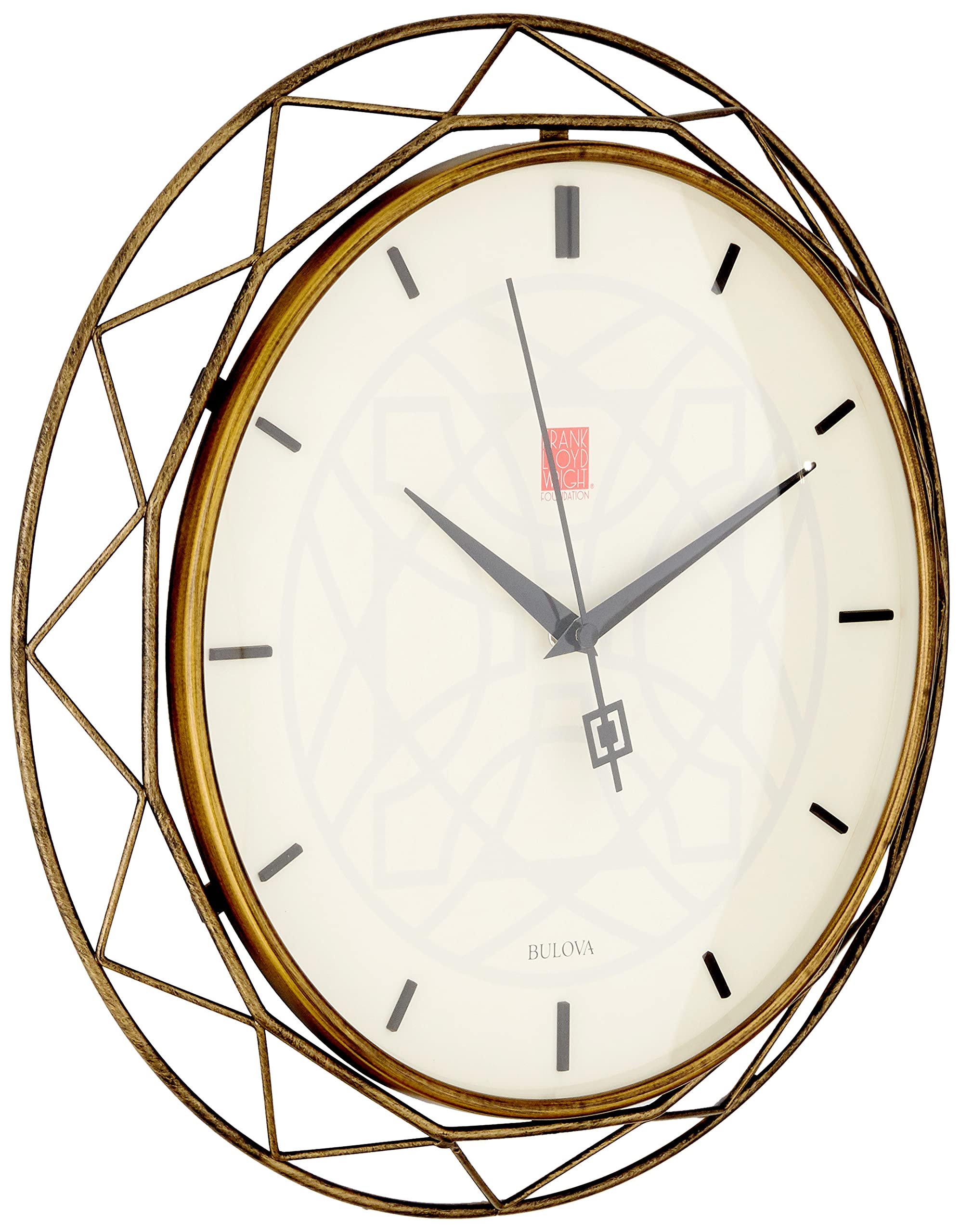 Foto 2 pulgar | Reloj De Pared Bulova C4834 Luxfer Prism Frank Lloyd Wright 35 Cm - Venta Internacional.