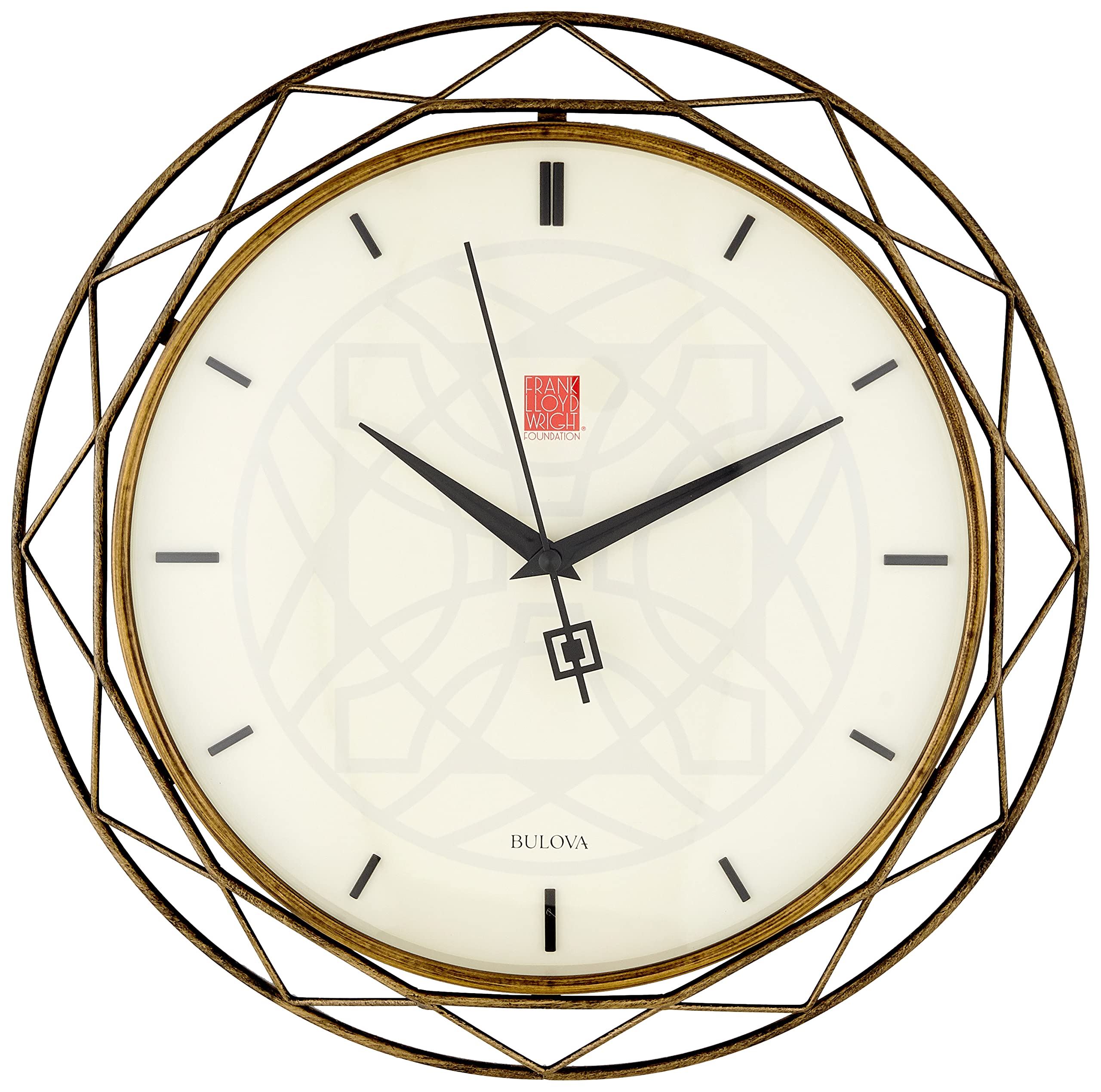 Foto 3 pulgar | Reloj De Pared Bulova C4834 Luxfer Prism Frank Lloyd Wright 35 Cm - Venta Internacional.