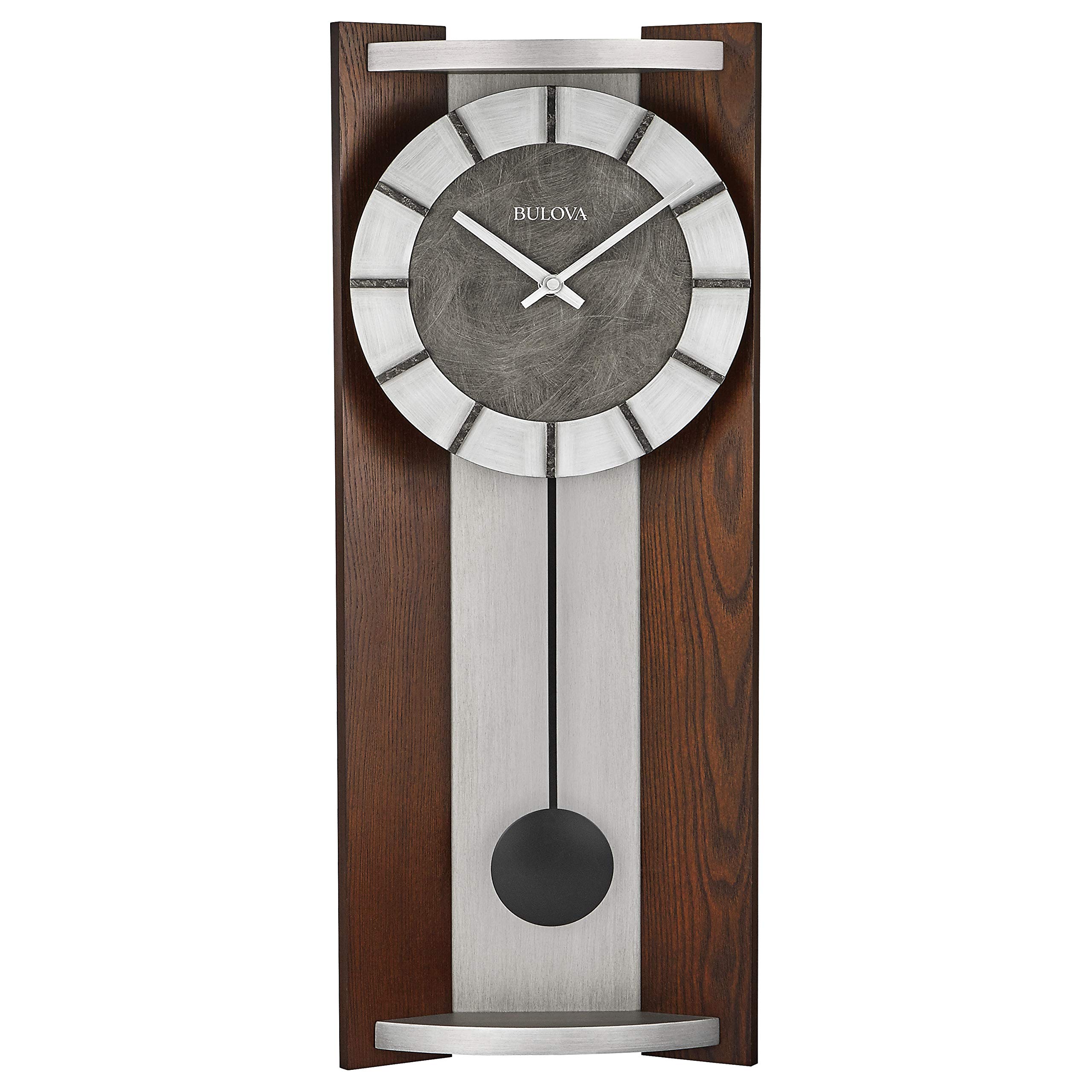 Reloj De Pared Bulova Newton Pendulum Espresso Con Funda De Madera Dura - Venta Internacional.