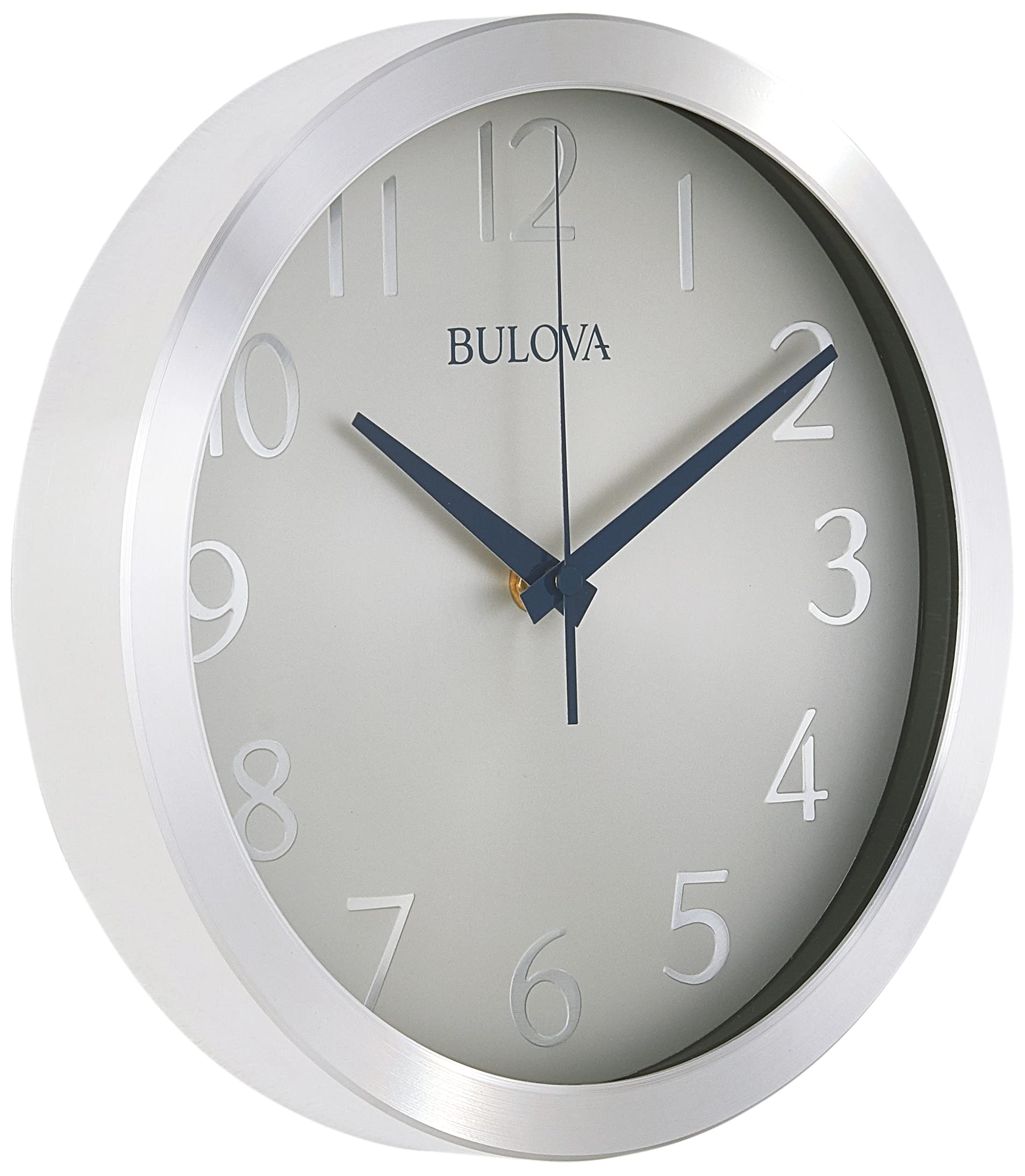 Foto 2 pulgar | Reloj De Pared Bulova Winston C4844, 25 Cm, Metal Con Corte De Diamante - Venta Internacional.