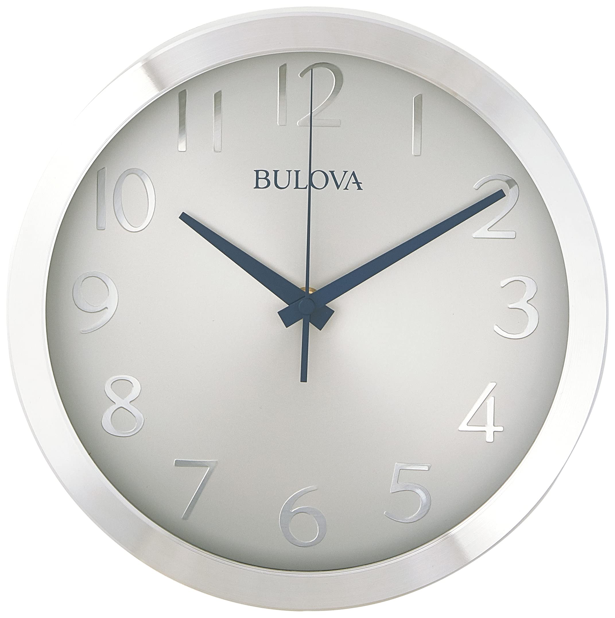 Foto 3 pulgar | Reloj De Pared Bulova Winston C4844, 25 Cm, Metal Con Corte De Diamante - Venta Internacional.