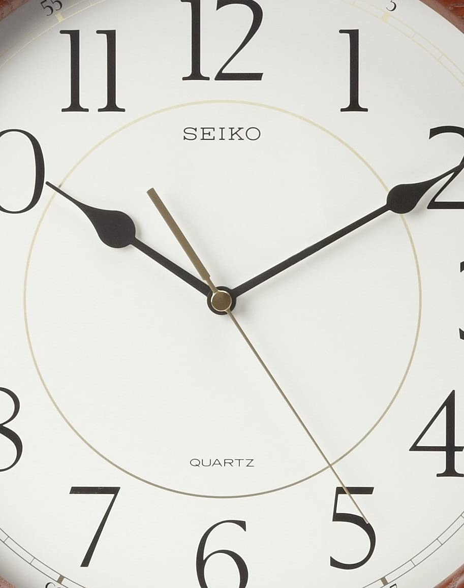 Foto 4 pulgar | Reloj De Pared Seiko Quiet Sweep Con Funda De Roble Macizo, 33 Cm, Color Marrón Oscuro - Venta Internacional.