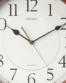 Foto 3 | Reloj De Pared Seiko Quiet Sweep Con Funda De Roble Macizo, 33 Cm, Color Marrón Oscuro - Venta Internacional.