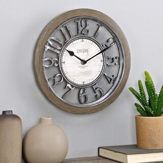 Foto 1 | Reloj Firsttime & Co. Contorno Marrón Envejecido, Plástico De 25 Cm - Venta Internacional.