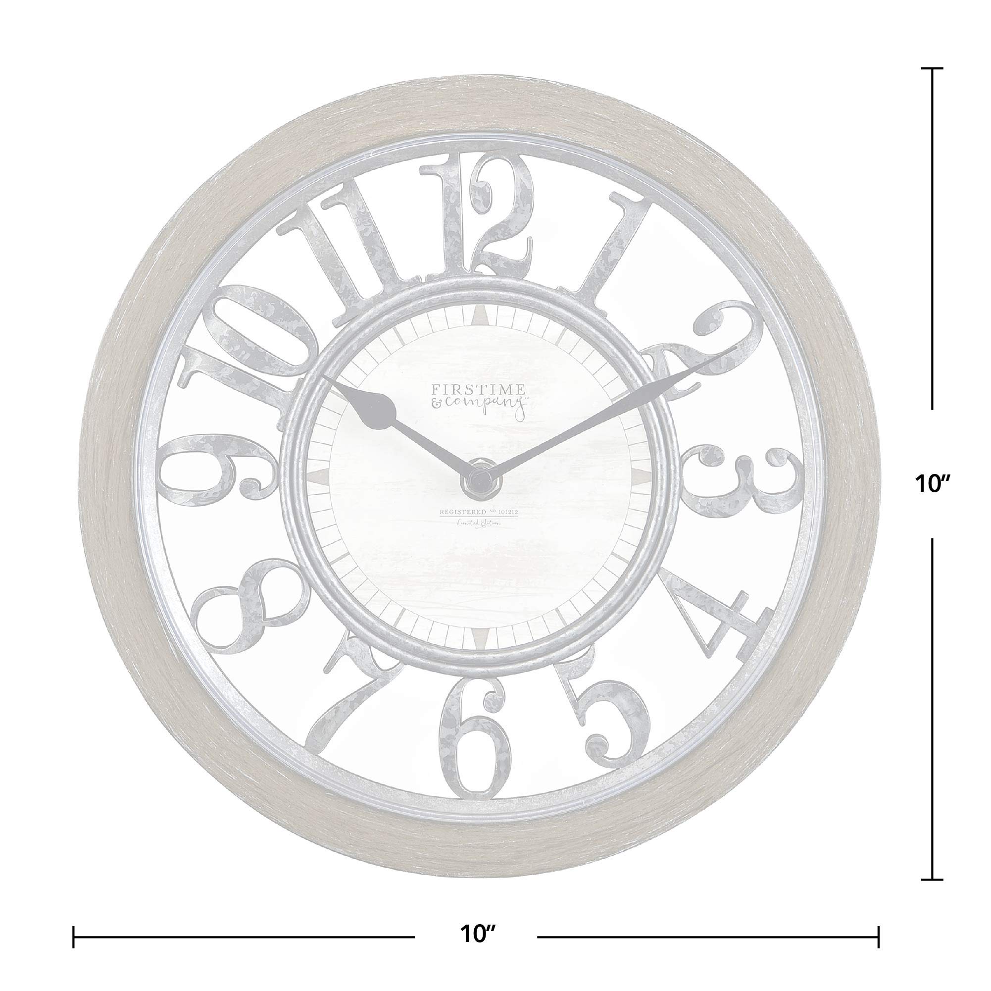 Foto 5 pulgar | Reloj Firsttime & Co. Contorno Marrón Envejecido, Plástico De 25 Cm - Venta Internacional.