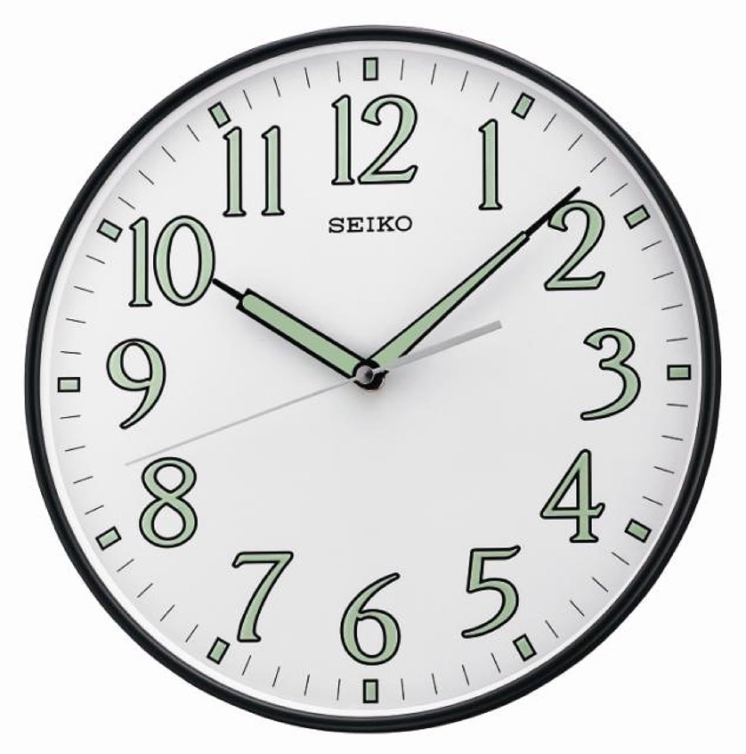 Foto 2 pulgar | Reloj De Pared Seiko Con Marco Luminoso Numerado Negro De 30 Cm - Venta Internacional.