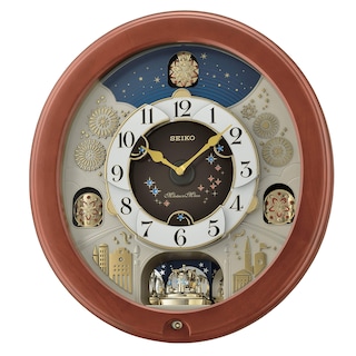 Foto 6 | Reloj De Pared Seiko Melodies In Motion Bright Starry Night - Venta Internacional.