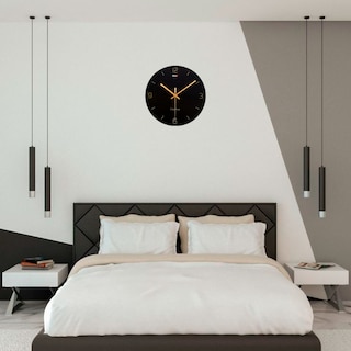 Foto 3 | Reloj De Pared Vintage Silencioso Negro