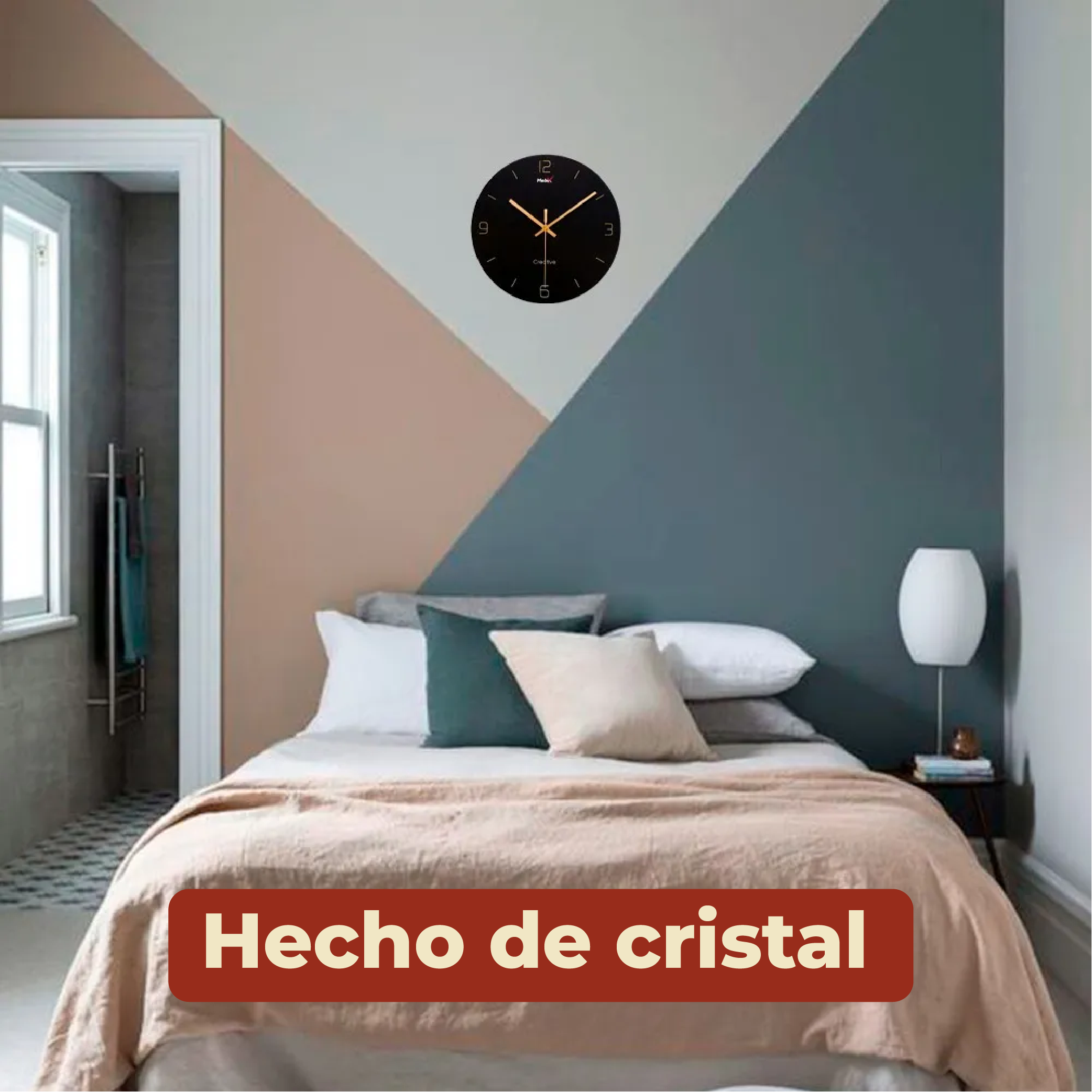 Foto 6 pulgar | Reloj De Pared Vintage Silencioso Negro