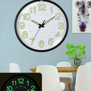 Foto 2 | Reloj De Pared,30 Cm Grande Moderno Luminoso Reloj De Pared Lab.g Negro