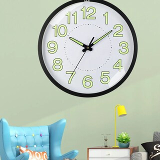 Foto 3 | Reloj De Pared,30 Cm Grande Moderno Luminoso Reloj De Pared Lab.g Negro