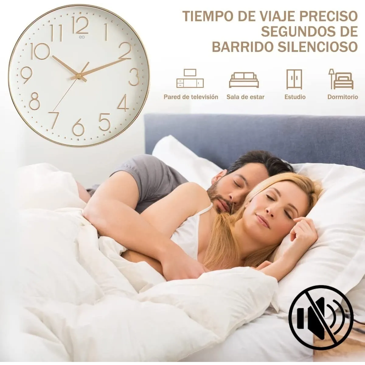 Foto 3 | Reloj De Pared Silencioso Eo Safe Imports Esi-19539 Rosa