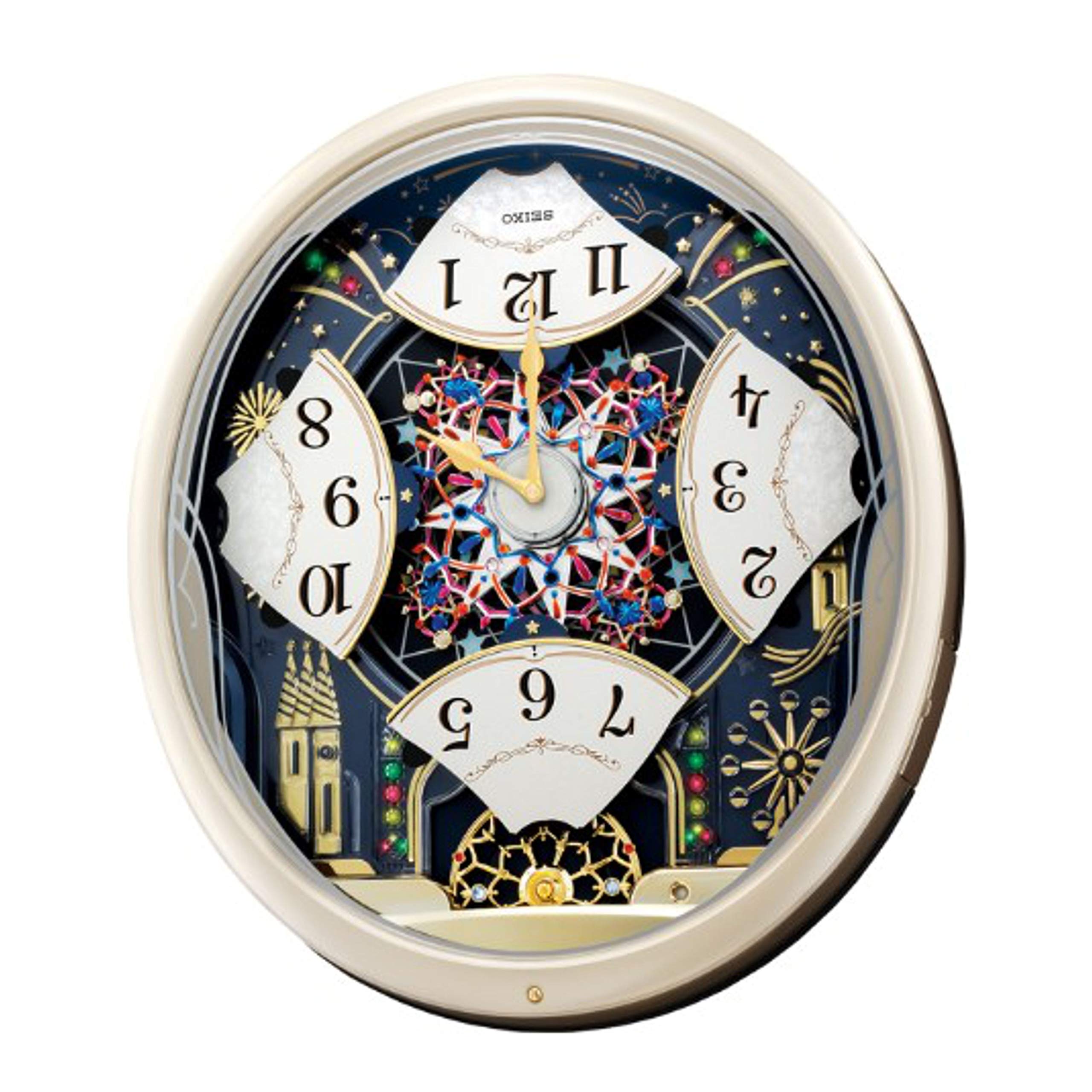 Foto 3 pulgar | Reloj De Pared Seiko Melodies In Motion Starry Night Con Luces Led - Venta Internacional.