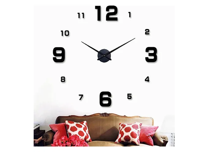 Foto 3 pulgar | Xtellar Reloj De Pared Diy 3d En Madera Elegante, Grande Y Personalizable Con Números Negros De 90cm - Nightfall Black