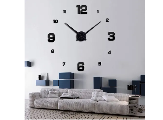 Foto 4 pulgar | Xtellar Reloj De Pared Diy 3d En Madera Elegante, Grande Y Personalizable Con Números Negros De 90cm - Nightfall Black
