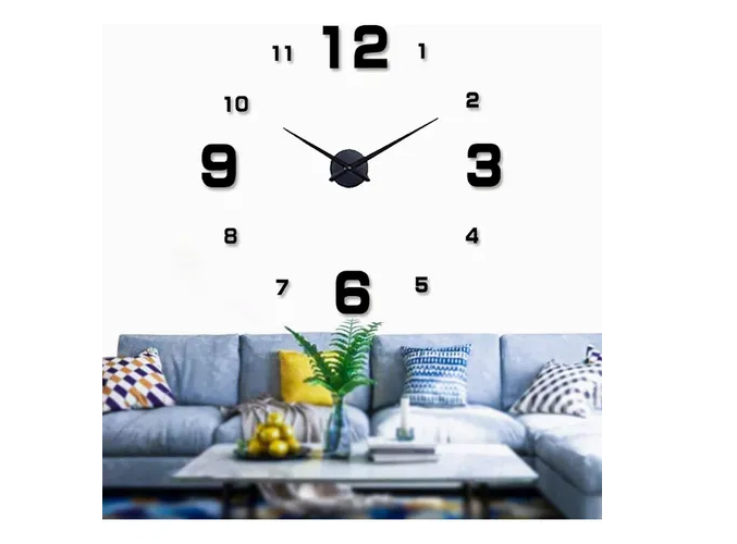 Foto 5 pulgar | Xtellar Reloj De Pared Diy 3d En Madera Elegante, Grande Y Personalizable Con Números Negros De 90cm - Nightfall Black