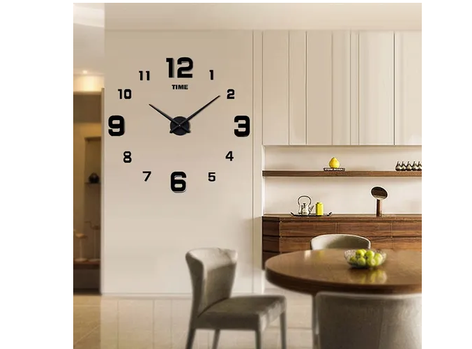 Foto 6 pulgar | Xtellar Reloj De Pared Diy 3d En Madera Elegante, Grande Y Personalizable Con Números Negros De 90cm - Nightfall Black