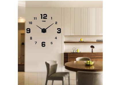 Foto 5 | Xtellar Reloj De Pared Diy 3d En Madera Elegante, Grande Y Personalizable Con Números Negros De 90cm - Nightfall Black