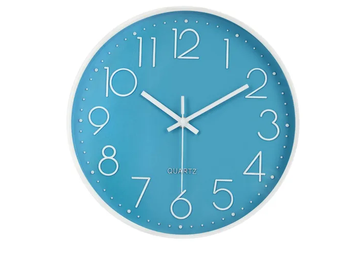 Elegante Reloj De Pared Xtellar En Cuarzo Silencioso Moderno De 30cm Azul