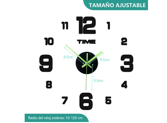 Foto 4 pulgar | Xtellar Reloj De Pared Luminoso 3d Grande Y Decorativo - Estilo Moderno Para Interiores Contemporáneos