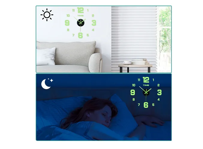 Foto 5 pulgar | Xtellar Reloj De Pared Luminoso 3d Grande Y Decorativo - Estilo Moderno Para Interiores Contemporáneos