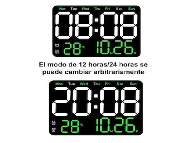 Foto 3 | Elegante Reloj Xtellar De Pared Digital Led Con Indicador De Fecha, Termómetro Y Control De Voz