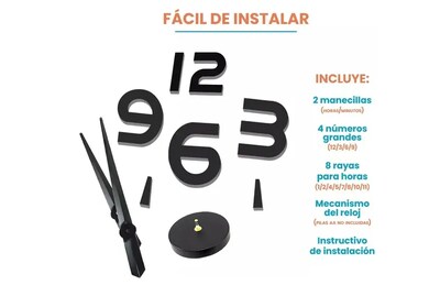 Foto 3 | Reloj De Pared 3d Diy Grandioso Y Elegante Xtellar Para Transformar Tu Espacio