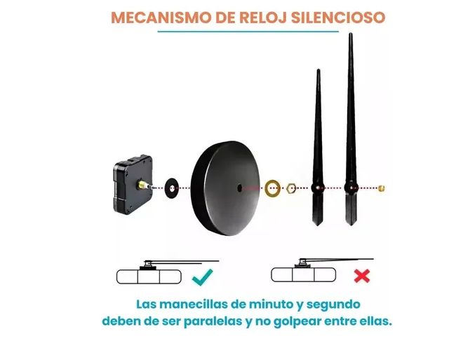 Foto 6 pulgar | Reloj De Pared 3d Diy Grandioso Y Elegante Xtellar Para Transformar Tu Espacio