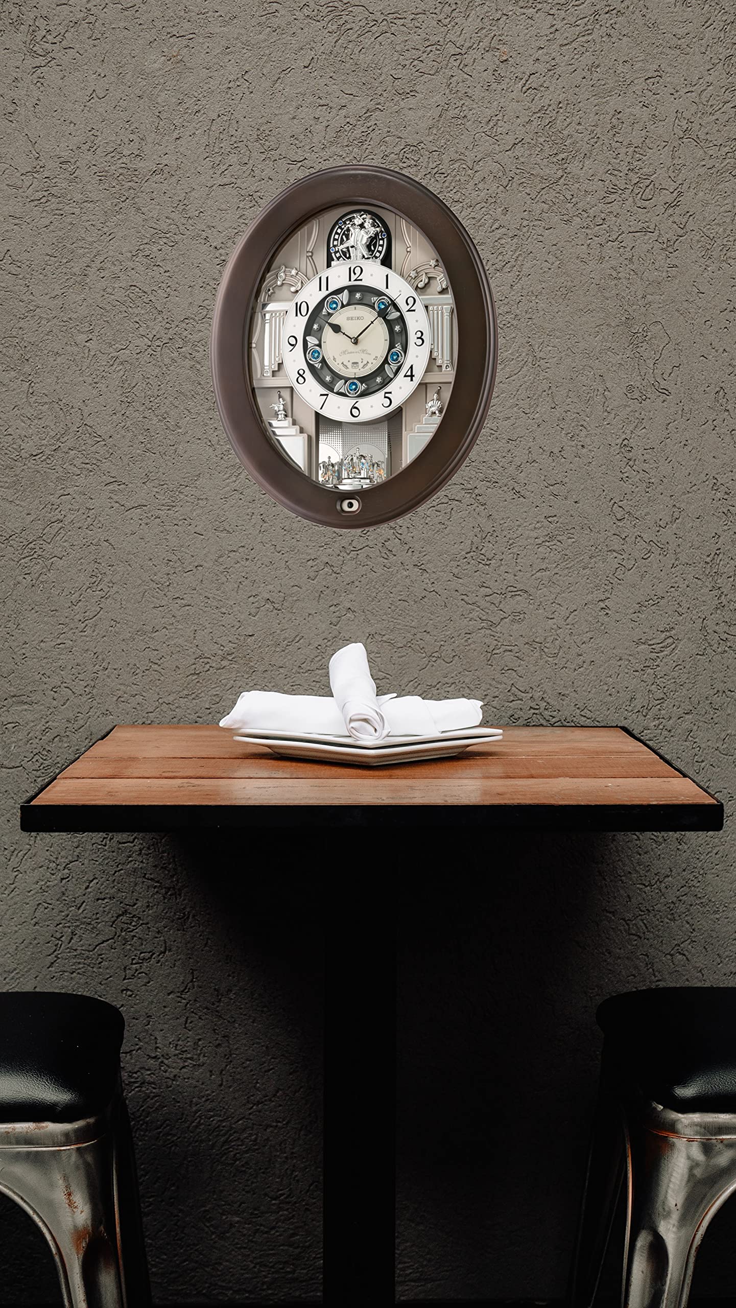 Foto 2 | Reloj De Pared Seiko Melodies In Motion Parade Con Swarovski - Venta Internacional.