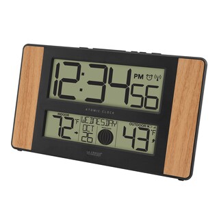 Foto 2 | Reloj Digital Atómico La Crosse Technology Madera De Roble - Venta Internacional.