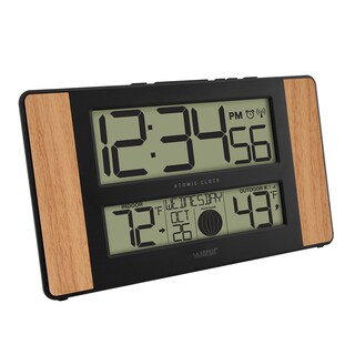 Foto 3 | Reloj Digital Atómico La Crosse Technology Madera De Roble - Venta Internacional.