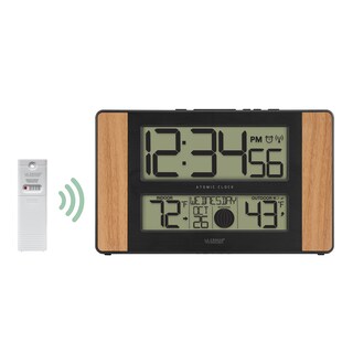 Foto 5 | Reloj Digital Atómico La Crosse Technology Madera De Roble - Venta Internacional.