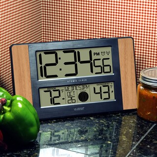 Foto 6 | Reloj Digital Atómico La Crosse Technology Madera De Roble - Venta Internacional.