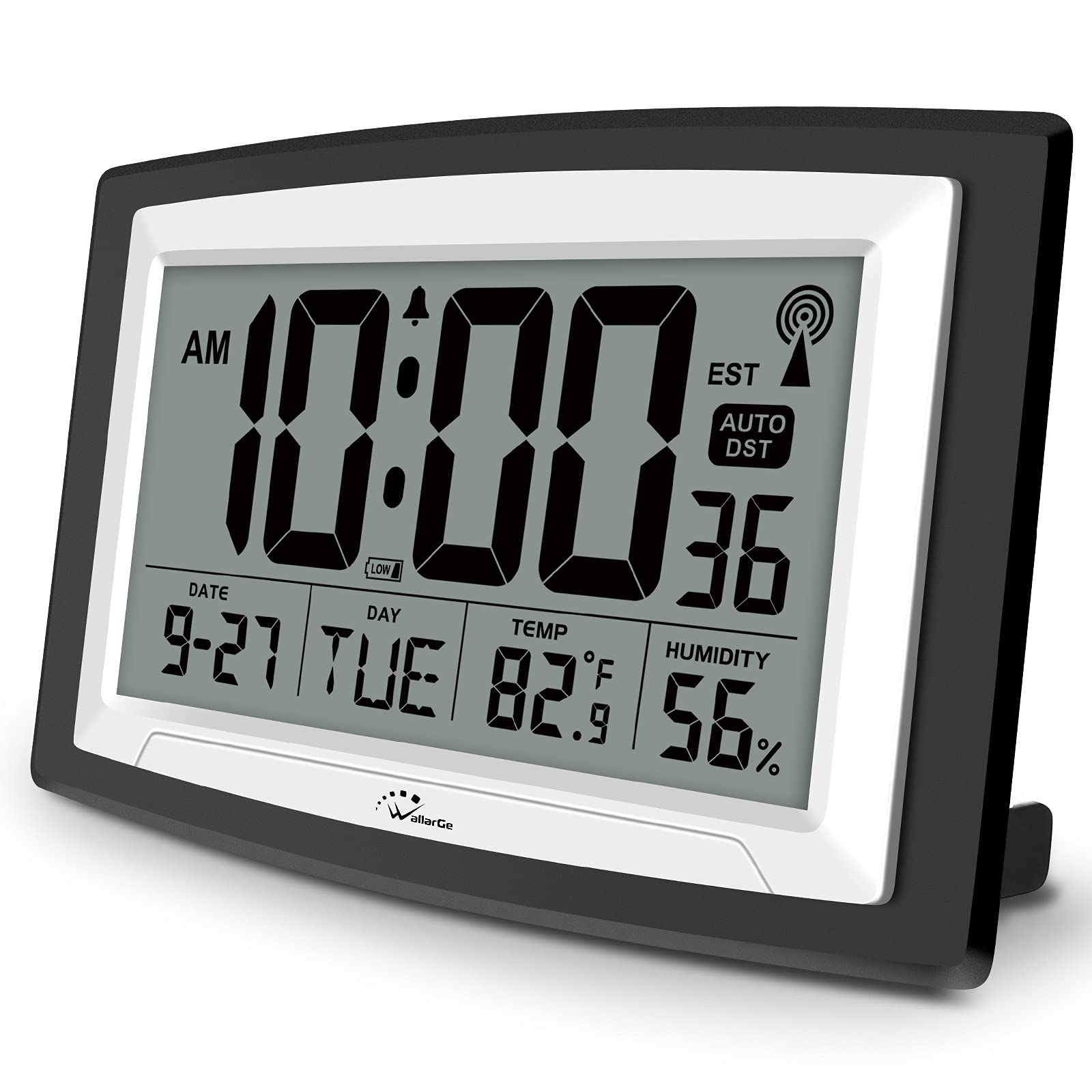 Foto 2 pulgar | Reloj Atómico Wallarge Con Pantalla De Temperatura Y Humedad - Venta Internacional.