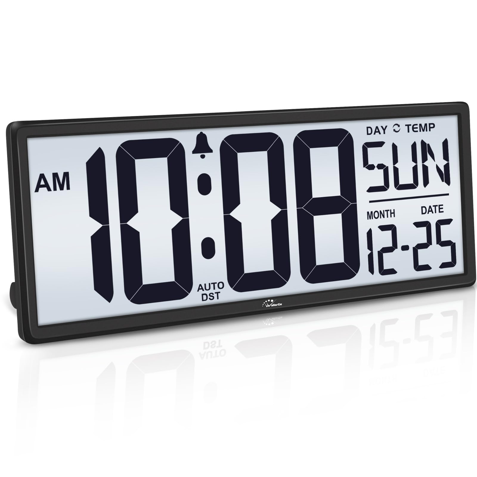 Foto 1 | Reloj De Pared Digital Walllarge Retroiluminado Con Temperatura De 14.5 Pulgadas - Venta Internacional.