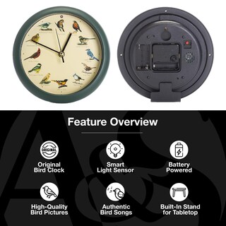 Foto 3 | Reloj Singing Bird Mark Feldstein Original 20 Cm Color Verde - Venta Internacional.
