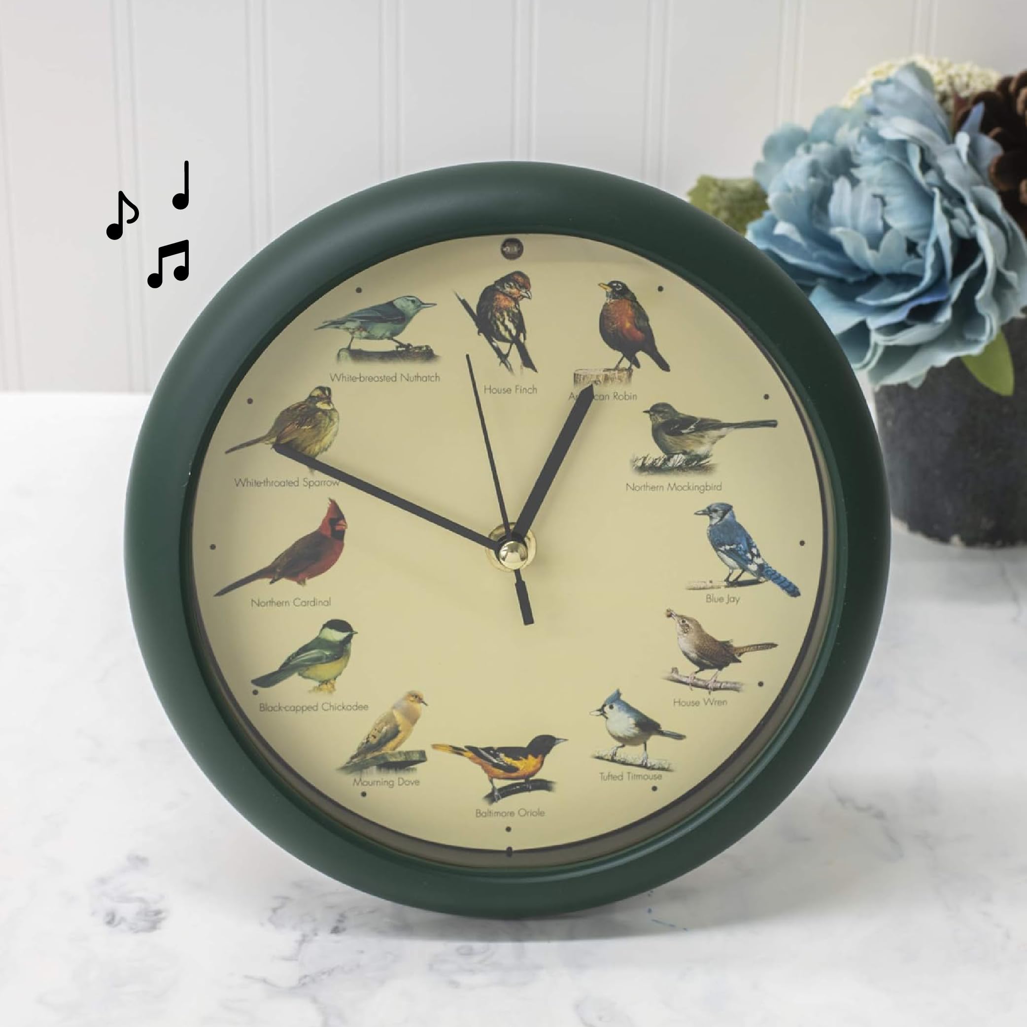 Foto 8 pulgar | Reloj Singing Bird Mark Feldstein Original  20 Cm  Color Verde - Venta Internacional.