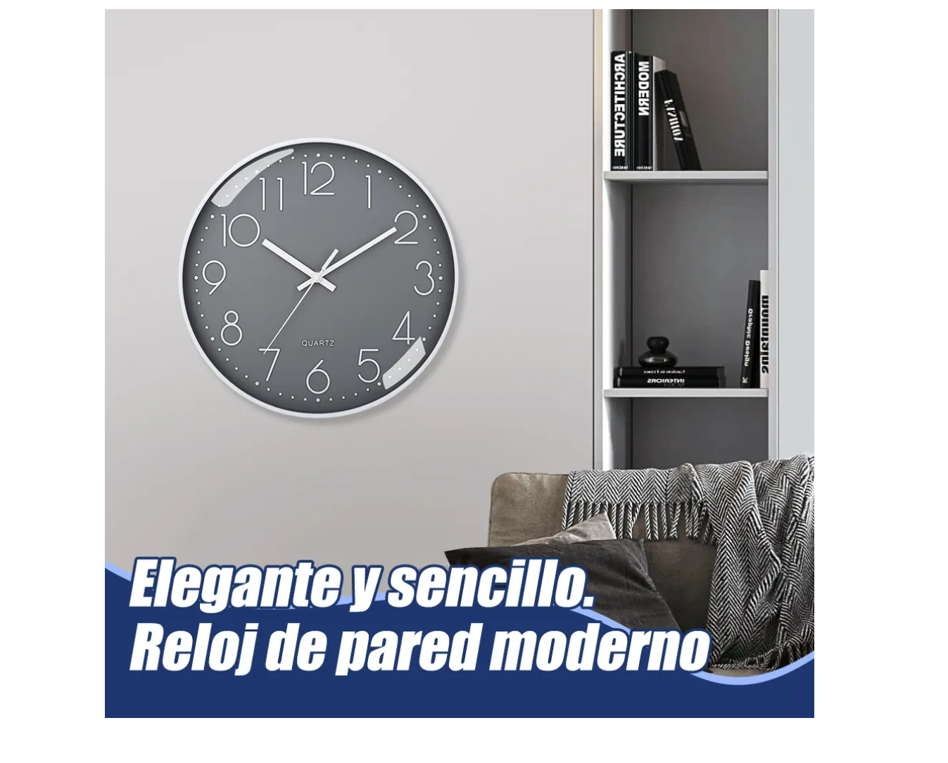 Foto 3 pulgar | Reloj De Pared Digital Moderno De 30 Cm Moderno Y Silencioso Color Negro