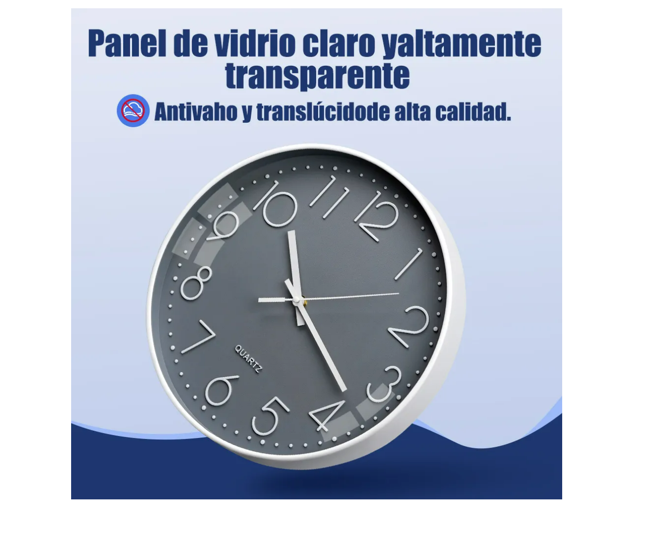 Foto 5 | Reloj De Pared Digital Moderno De 30 Cm Moderno Y Silencioso Color Negro