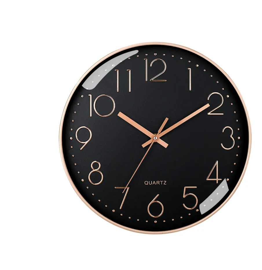 Foto 1 | Reloj De Pared Digital Moderno De 30 Cm Moderno Y Silencioso Color Negro