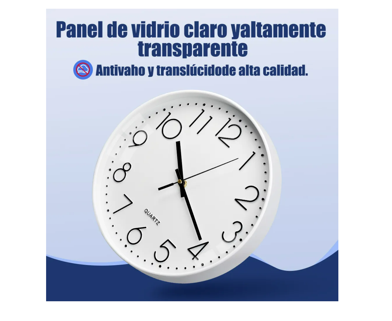 Foto 5 | Reloj De Pared Digital Moderno De 30 Cm Moderno Y Silencioso Color Blanco