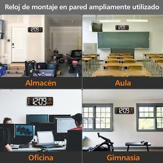 Foto 6 | Reloj De Pared Digital Led De 16 Pulgadas
